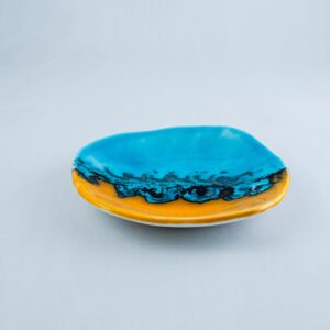 Turquoise/orange bowl BL-010